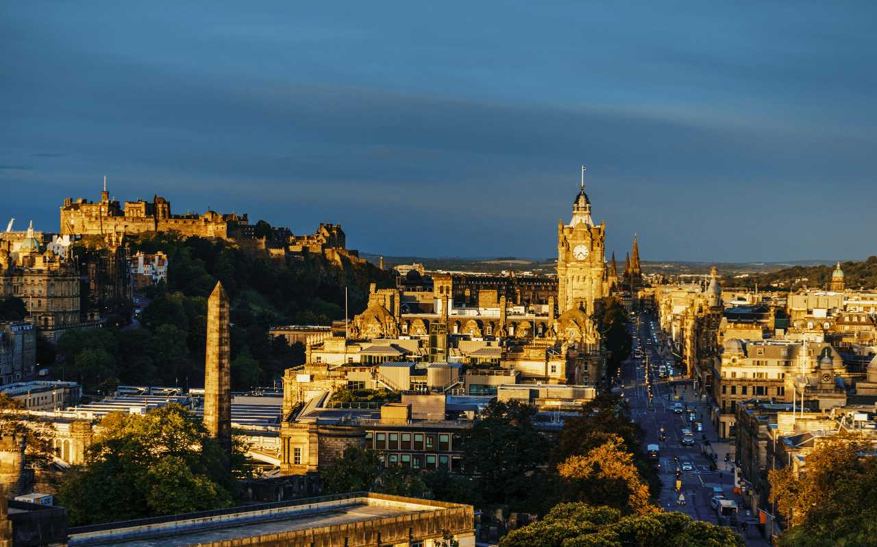 picture of Edinburgh with Castle and Princess street